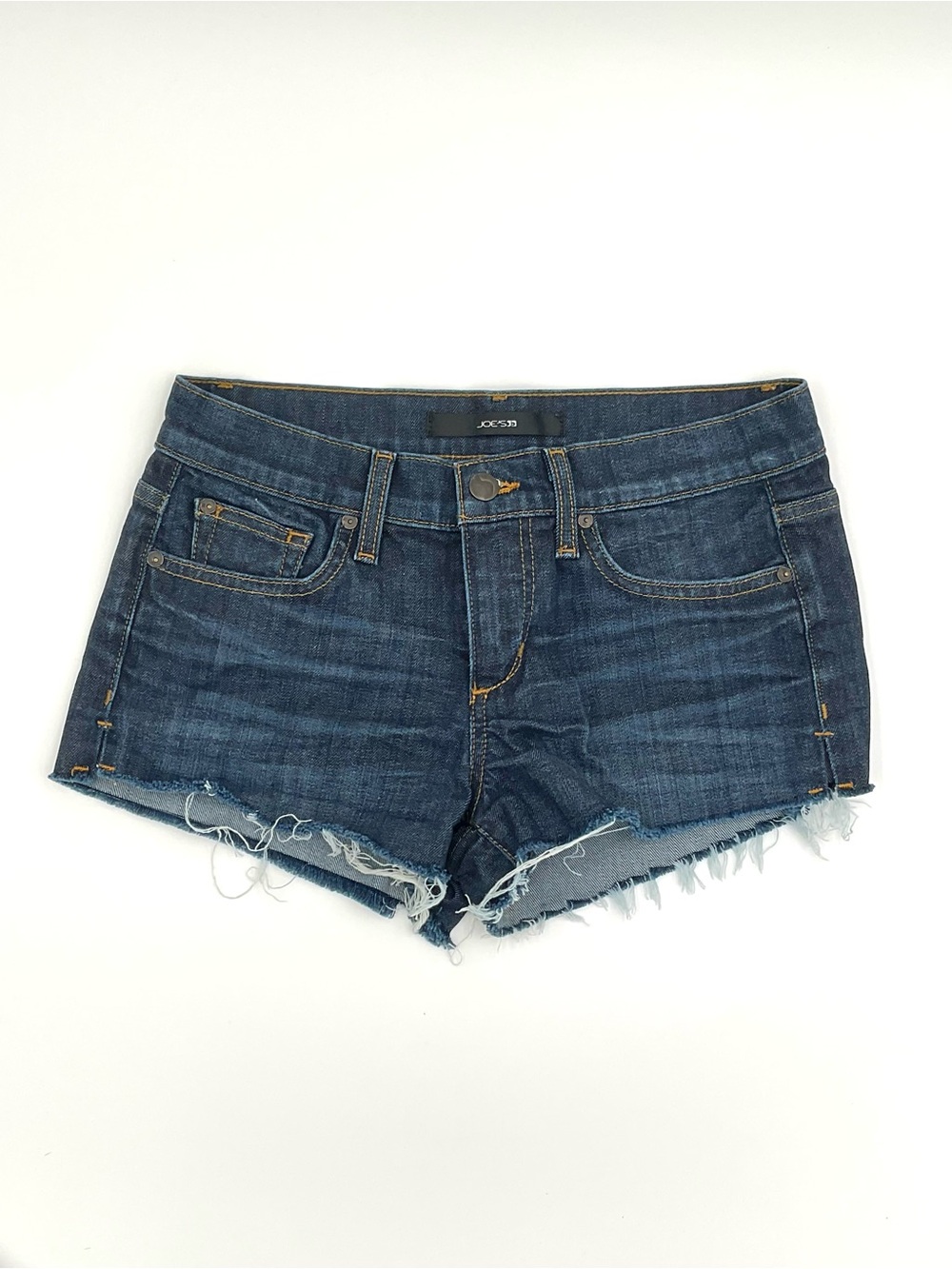 Joe’s Jeans Marisela Denim Shorts Size 25 Dark Wash Raw Hem Stretc